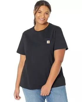 Футболка Carhartt Plus Size WK87 Workwear Pocket Short Sleeve, черный