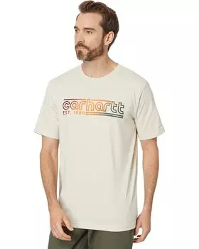 Футболка Carhartt Relaxed Fit Lightweight Short-Sleeve Logo Graphic, цвет Oat Milk