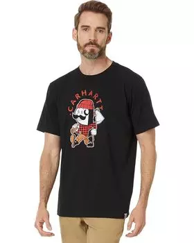 Футболка Carhartt Relaxed Fit Lightweight Short-Sleeve Lumberjack Graphic, черный