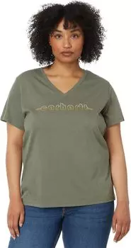 Футболка Carhartt Relaxed Fit Lightweight Short Sleeve Carhartt Graphic V-Neck T-Shirt, цвет Dusty Olive