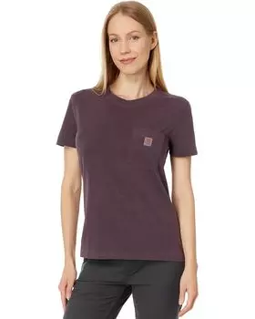 Футболка Carhartt Relaxed Fit Midweight Garment Dye Pocket, цвет Eggplant
