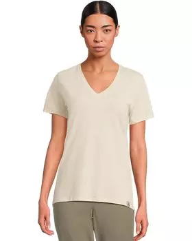 Футболка Carhartt TENCEL Fiber Series Relaxed Fit Short-Sleeve Vneck T-Shirt, цвет Oat Milk Heather