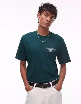 Футболка Carhartt WIP Alumni, прямого кроя, зеленого цвета