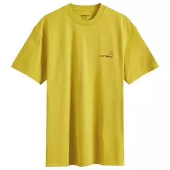 Футболка Carhartt Wip American Script T-Shirt, цвет Golden Olive