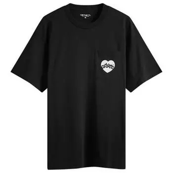 Футболка Carhartt Wip Amour Heart Pocket T-Shirt, цвет Black & White