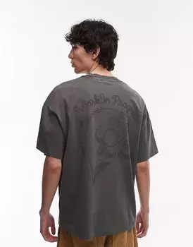 Футболка Carhartt WIP Bait Shack с принтом в виде байки, цвет: черный