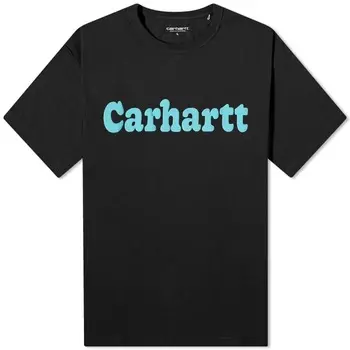 Футболка Carhartt WIP Bubbles, черный/бирюзовый