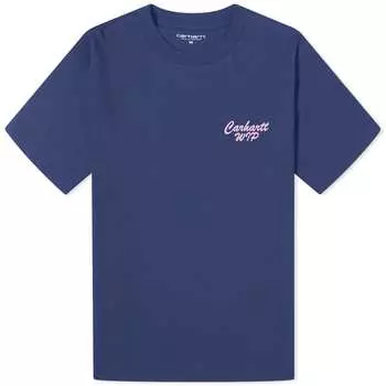 Футболка Carhartt Wip Friendship T-Shirt, цвет Air Force Blue & Light Pink