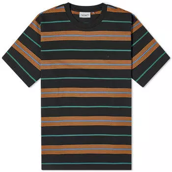 Футболка Carhartt Wip Haynes Stripe, цвет Black Stripe