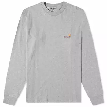 Футболка Carhartt WIP Long Sleeve American Script Tee