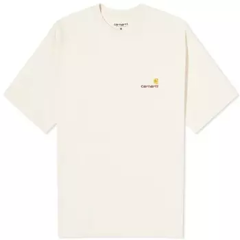 Футболка carhartt wip с американским шрифтом, естественный
