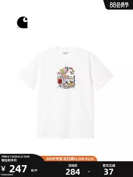 Футболка Carhartt WIP с короткими рукавами и принтом, зеленый