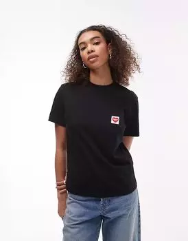 Футболка Carhartt WIP с логотипом в виде сердца в черном цвете