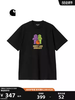 Футболка Carhartt WIP с мультяшным узором, черный