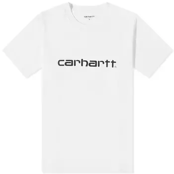 Футболка Carhartt WIP с надписью, белый/черный
