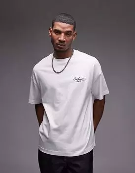 Футболка Carhartt WIP с подписью белого цвета
