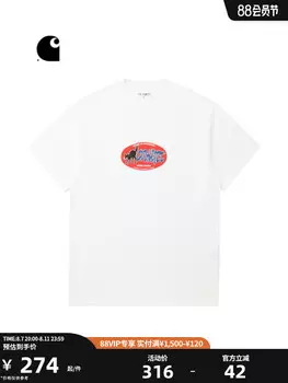 Футболка Carhartt WIP с принтом черного кота, черный