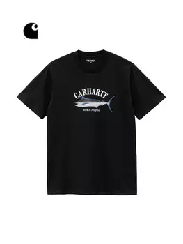 Футболка Carhartt WIP с рисунком и короткими рукавами, черный
