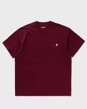 Футболка Carhartt Wip S/S American Script Tee, цвет malbec