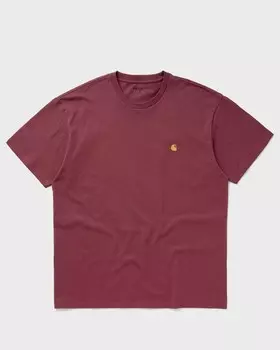 Футболка Carhartt Wip S/S Chase Tee, цвет dusty fuchsia / gold