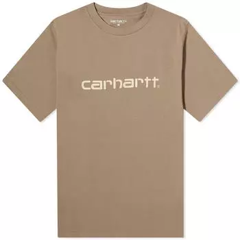 Футболка Carhartt Wip Script, светло-коричневый