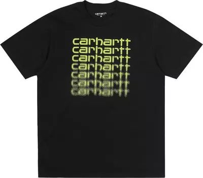 Футболка Carhartt WIP Short-Sleeve Fading Script T-Shirt 'Black', черный