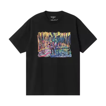 Футболка Carhartt WIP Short-Sleeve Ollie Mac Icy Lake 'Black', черный