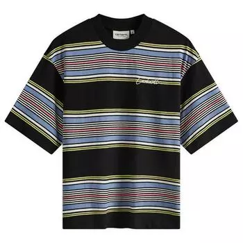 Футболка Carhartt Wip Snyder T-Shirt, цвет Snyder Stripe, Black