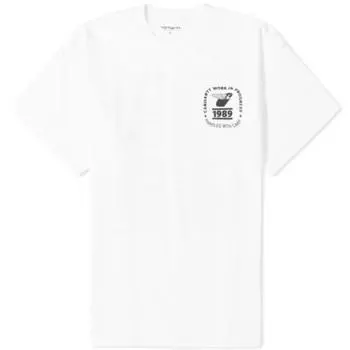 Футболка Carhartt WIP Stamp State, белый/черный