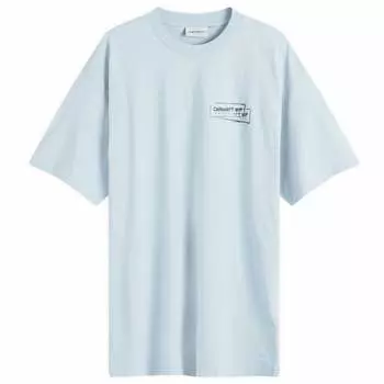 Футболка Carhartt Wip Stamp T-Shirt, цвет Misty Sky & Black