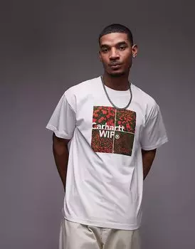 Футболка Carhartt WIP valley с графическим принтом белого цвета