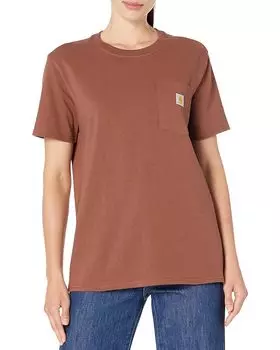 Футболка Carhartt WK87 Workwear Pocket Short Sleeve, цвет Sable