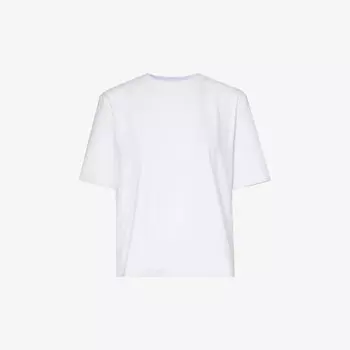 Футболка Carrington из хлопкового джерси с накладными плечами Frankie Shop, белый