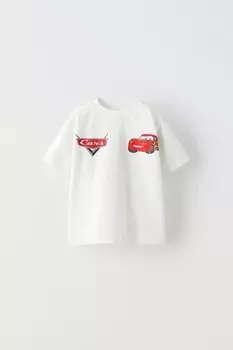 Футболка cars disney ZARA, белый