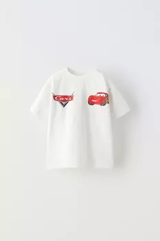 Футболка cars disney ZARA, белый