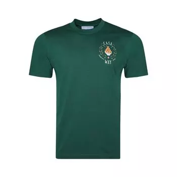 Футболка Casablanca Casa Way Printed 'Evergreen', зеленый