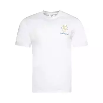 Футболка Casablanca Diamond Column T-Shirt 'White', белый
