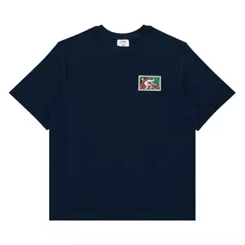 Футболка Casablanca Fibonacci Patch Oversized T-Shirt Navy, синий