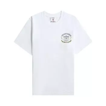 Футболка Casablanca Le Temple Du Sport T-Shirt 'White', белый