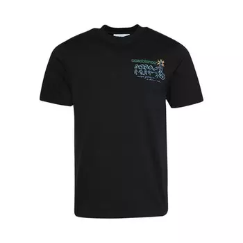 Футболка Casablanca Pentathlon Screen Printed T-Shirt, черный