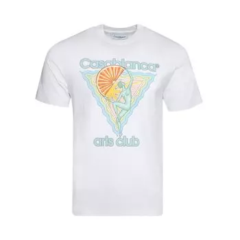 Футболка Casablanca Printed T-Shirt 'Arts Club', белый