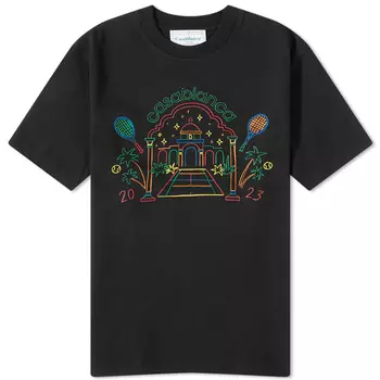 Футболка Casablanca Rainbow Crayon Temple Temple, черный