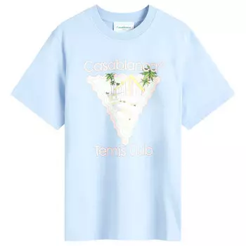 Футболка Casablanca Tennis Club Icon T-Shirt, цвет Pale Blue