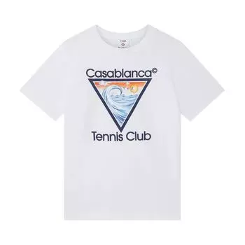 Футболка Casablanca Tennis Club Icon T-Shirt 'White', белый