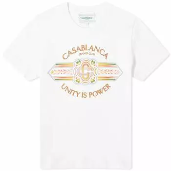 Футболка Casablanca Unity Power Printed Fitted T-Shirt, цвет Unity Is Power