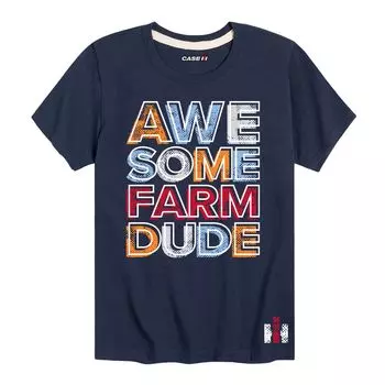 Футболка Case IH Awesome Farm Dude для мальчиков 8–20 лет с рисунком Licensed Character, синий