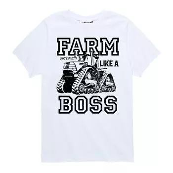 Футболка Case IH Farm Like A Boss для мальчиков 8–20 лет с рисунком Licensed Character, белый
