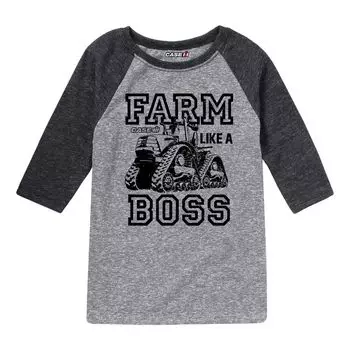 Футболка Case IH Farm Like A Boss для мальчиков 8–20 лет с рисунком реглан Licensed Character