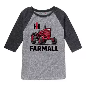 Футболка Case IH Farmall Tractor с рисунком реглан для мальчиков 8–20 лет Licensed Character
