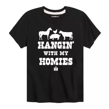 Футболка Case IH Hangin с рисунком My Homies для мальчиков 8–20 лет Licensed Character, черный